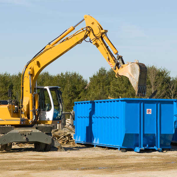 what size residential dumpster rentals are available in Bellefontaine MS